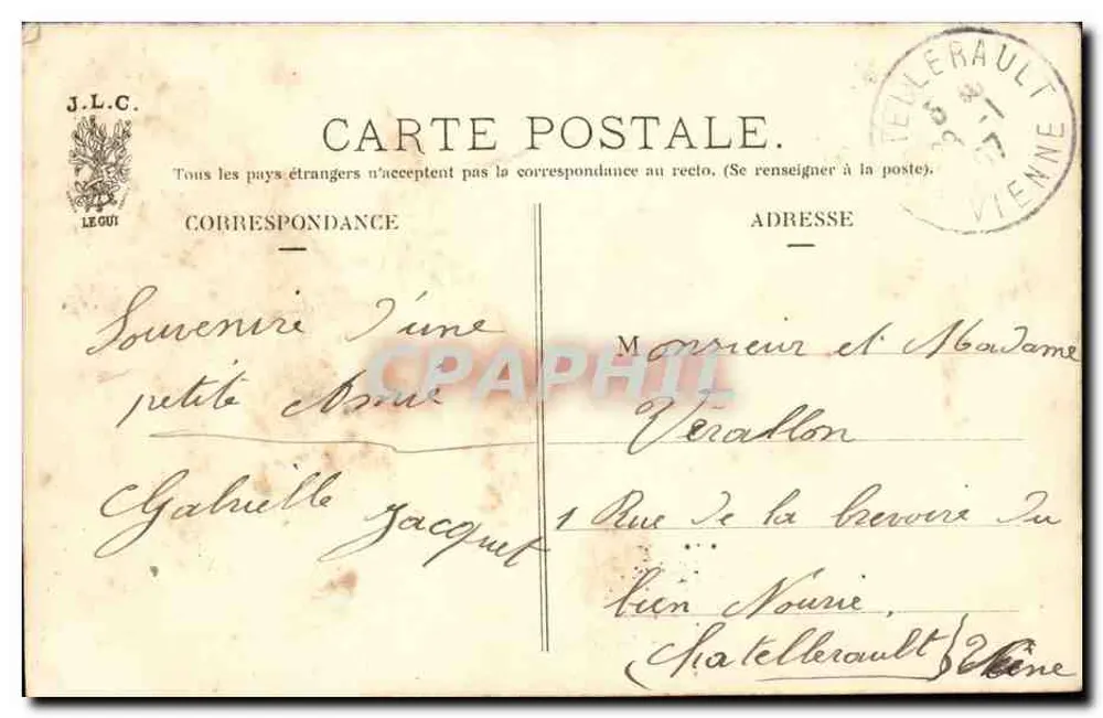 Paryż — Bulwar Montmartre — J.L.C. - Rewers