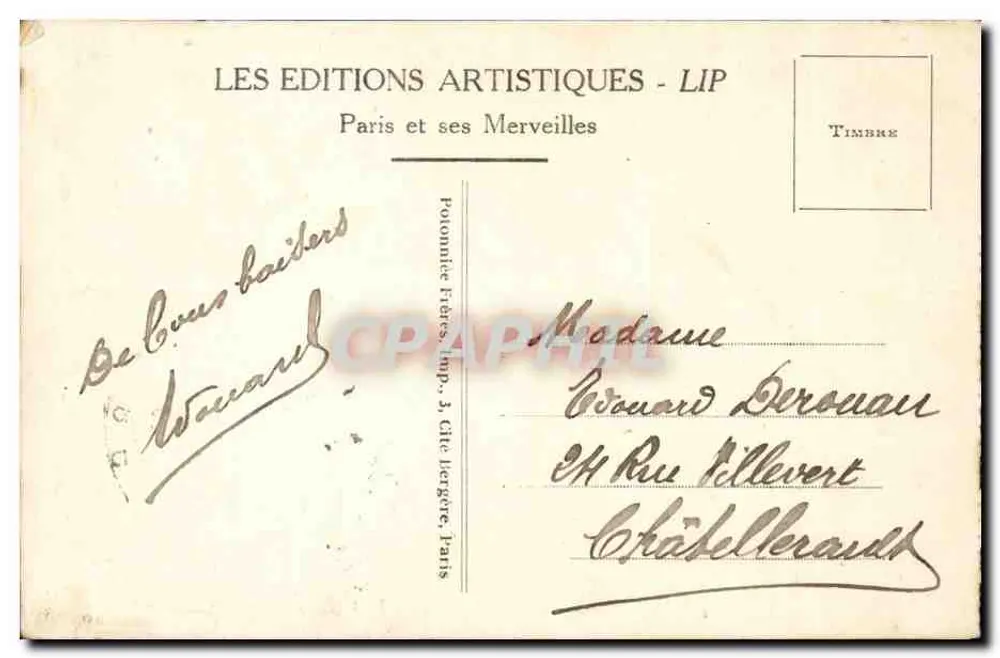 Paris - Place de la Bastille und Säule vom Juli — LIP, n°60 - Rückseite
