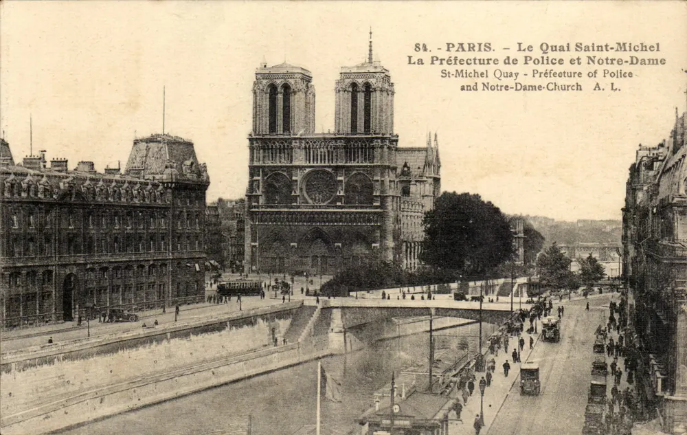 Paris - Der Quai Saint-Michel und Notre-Dame - A. L. - Vorderseite