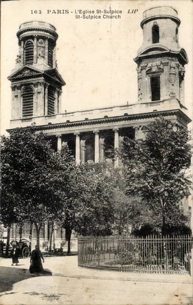 Paris - A Igreja de Saint-Sulpice — editor LIP, n° de série 162 - Frente