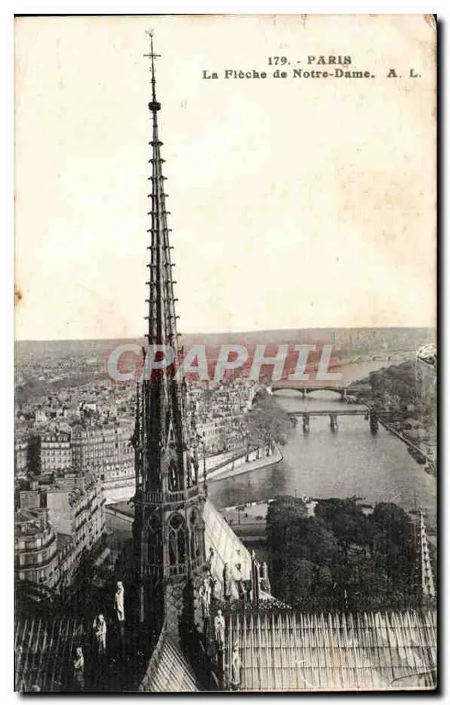 A Flecha da Notre-Dame — Paris — A. L. n°179 - Frente
