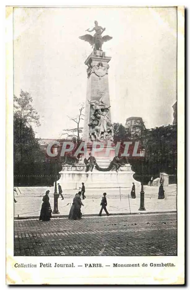 Monumento a Gambetta — Parigi — Collezione Petit Journal - Recto