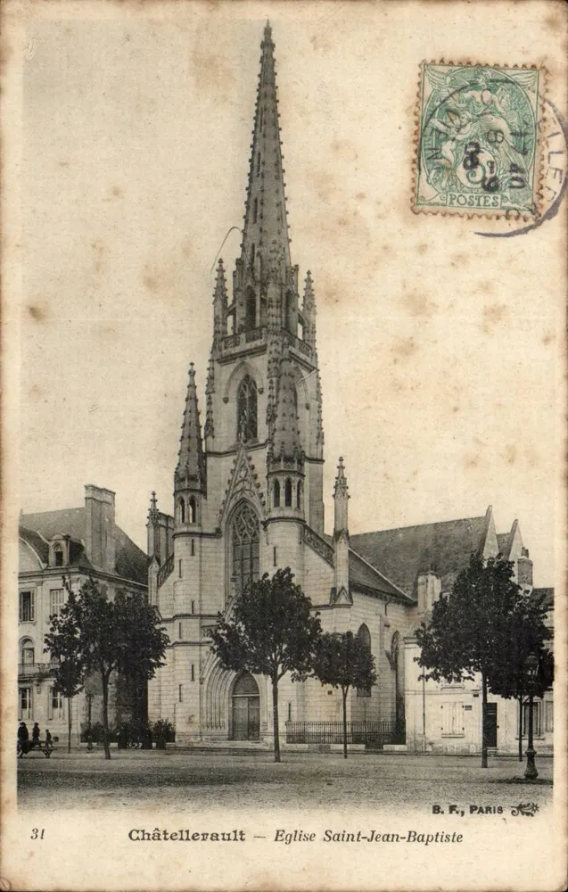 Châtellerault — Katedra św. Jana Chrzciciela — B. F., Paryż, n°31 - Awers
