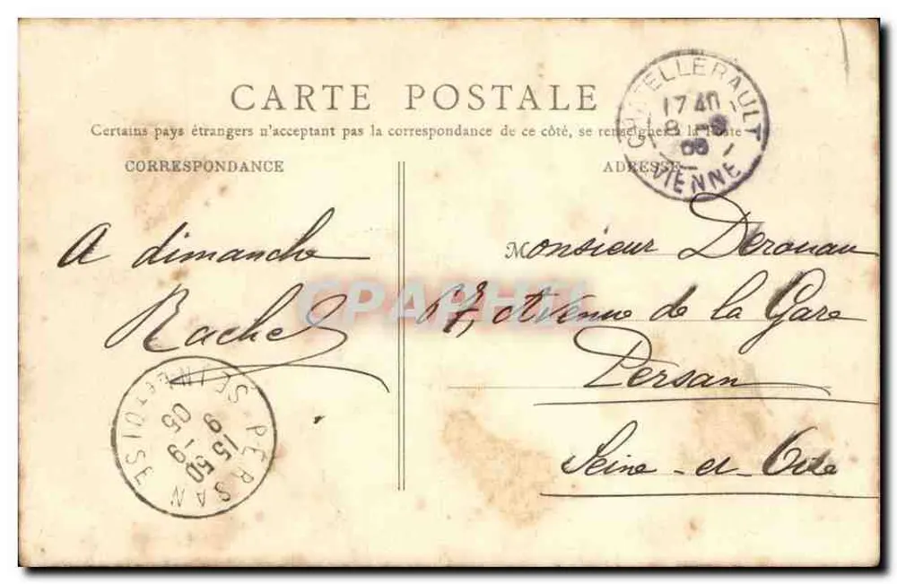 Châtellerault — Katedra św. Jana Chrzciciela — B. F., Paryż, n°31 - Rewers