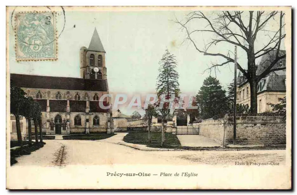 Précy-sur-Oise — Praça da Igreja — Editor Eluis em Précy-sur-Oise - Frente