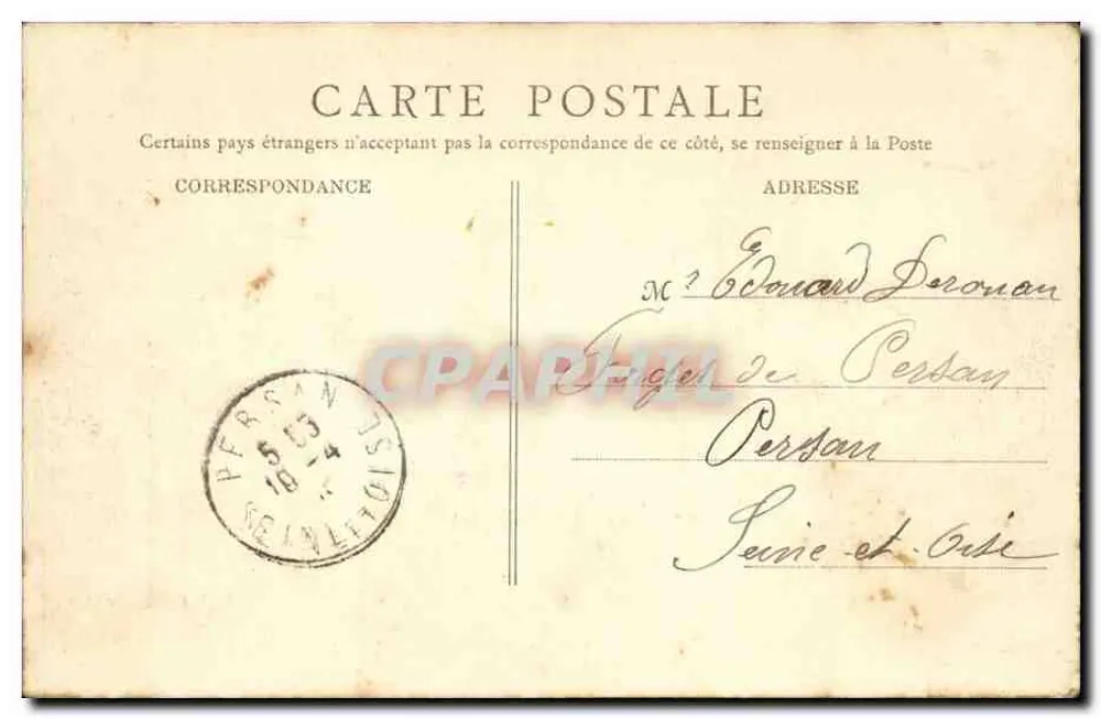 Précy-sur-Oise — Praça da Igreja — Editor Eluis em Précy-sur-Oise - Verso