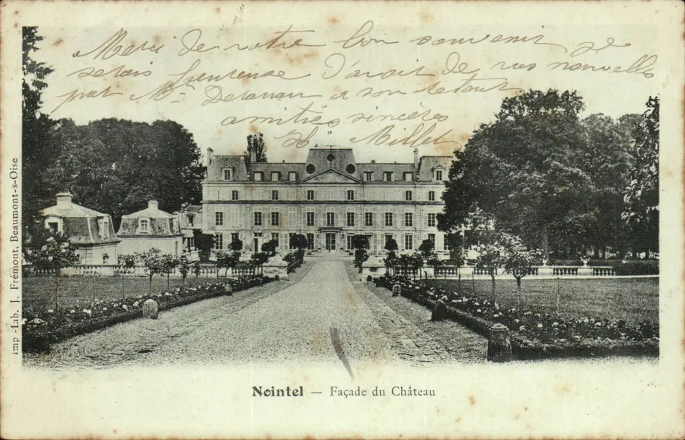 Nointel — Facha do Castelo — Imp. Lib. J. Frémont, Beaumont-s-Oise - Frente