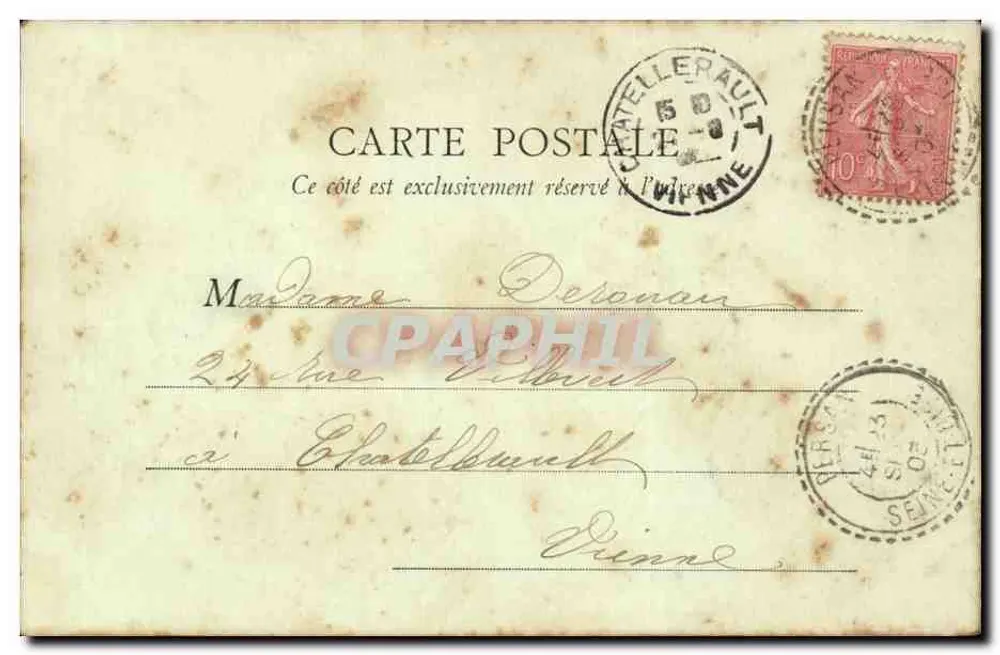 Nointel — Facha do Castelo — Imp. Lib. J. Frémont, Beaumont-s-Oise - Verso