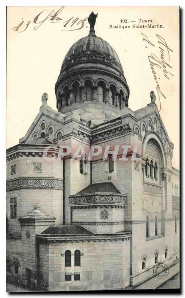 Tours — Basílica de São Martinho — Editor A. Dubled, n° 402 - Frente
