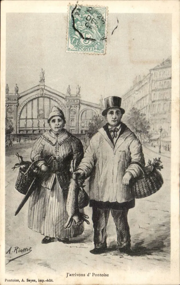 Ankunft in Pontoise — A. Riottot, Verlag — A. Seyes - Vorderseite