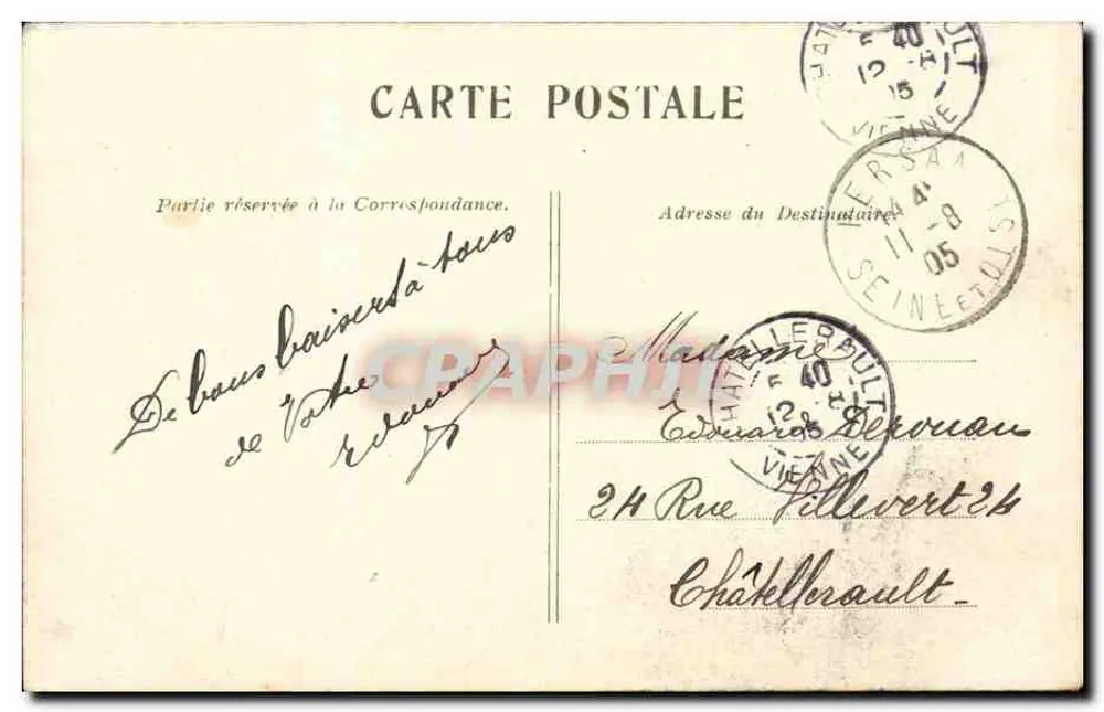 Paris — O Leão de Belfort — editor desconhecido - Verso