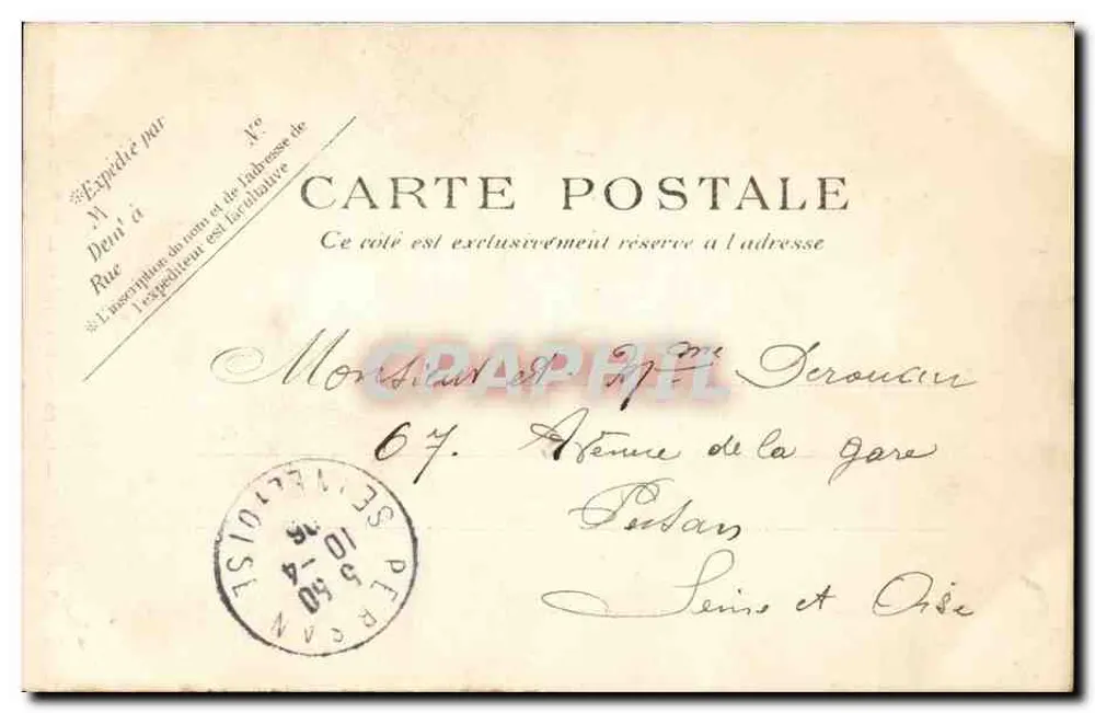 Paris — A Coluna Vendôme — P.P.C. — Paris - Verso