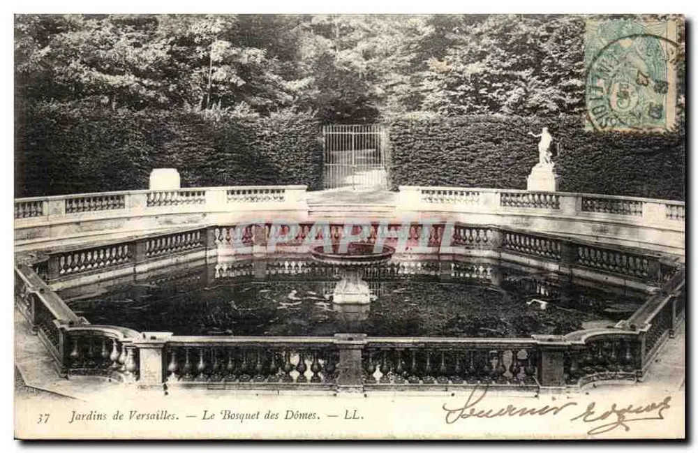Jardins de Versailles — Le Bosquet des Dômes — LL. — Leuernier Edouard - Frente