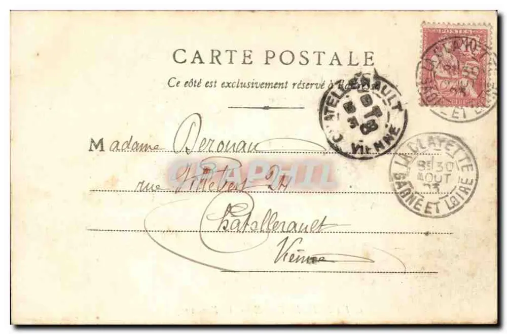 Les ECHARMEAUX — La Fontaine — B. F. CHALON-S-SAONE - Verso