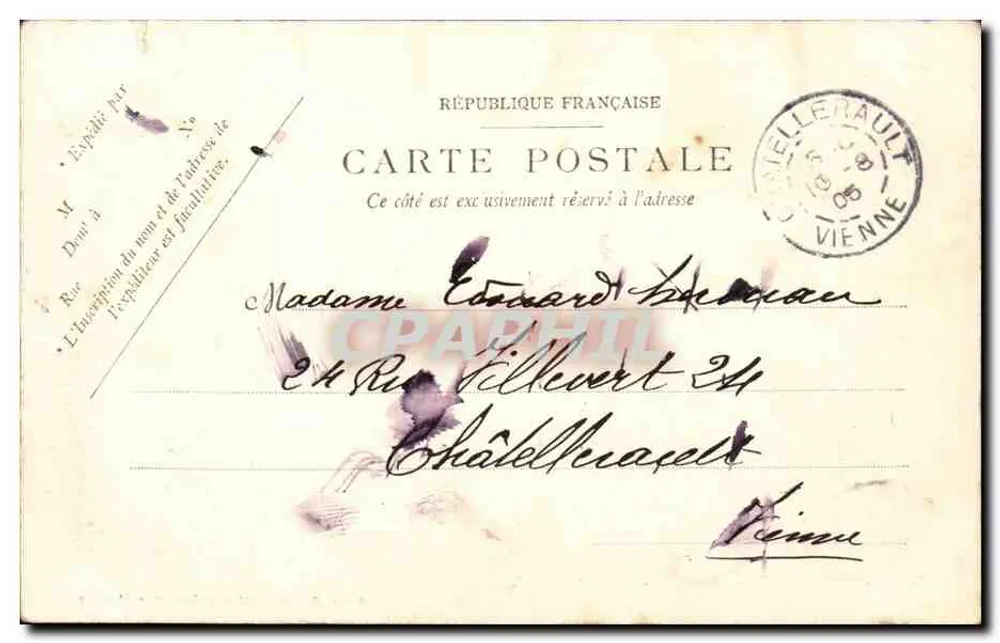 Chantilly — Krankenhaus der Jockeys — M. V. Robineau, Buchhändler-Verleger, Chantilly - Rückseite
