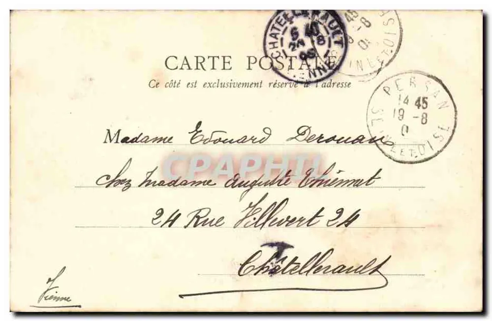 Chantilly — O Castelo — Imp. libr. J. Frémont, Beaumont-sur-Oise - Verso