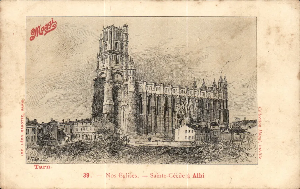 Santa Cecília em Albi — Nossas Igrejas — Coleção Maggi, n°39 - Frente