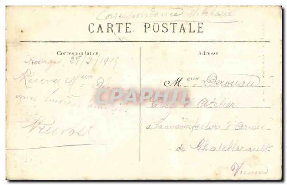 Statua George Sand w Le Châtre — Alexandre Defradat, wydawca, nr 16 - Rewers