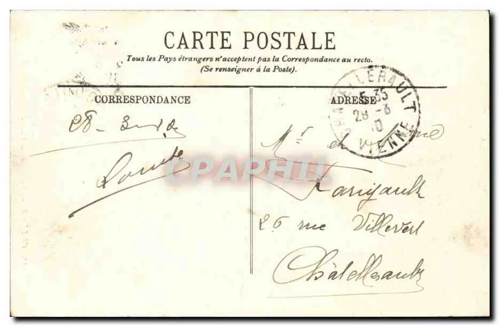 Angoulême — Facha da Catedral — LL. — Editor LL, n° 36 - Verso