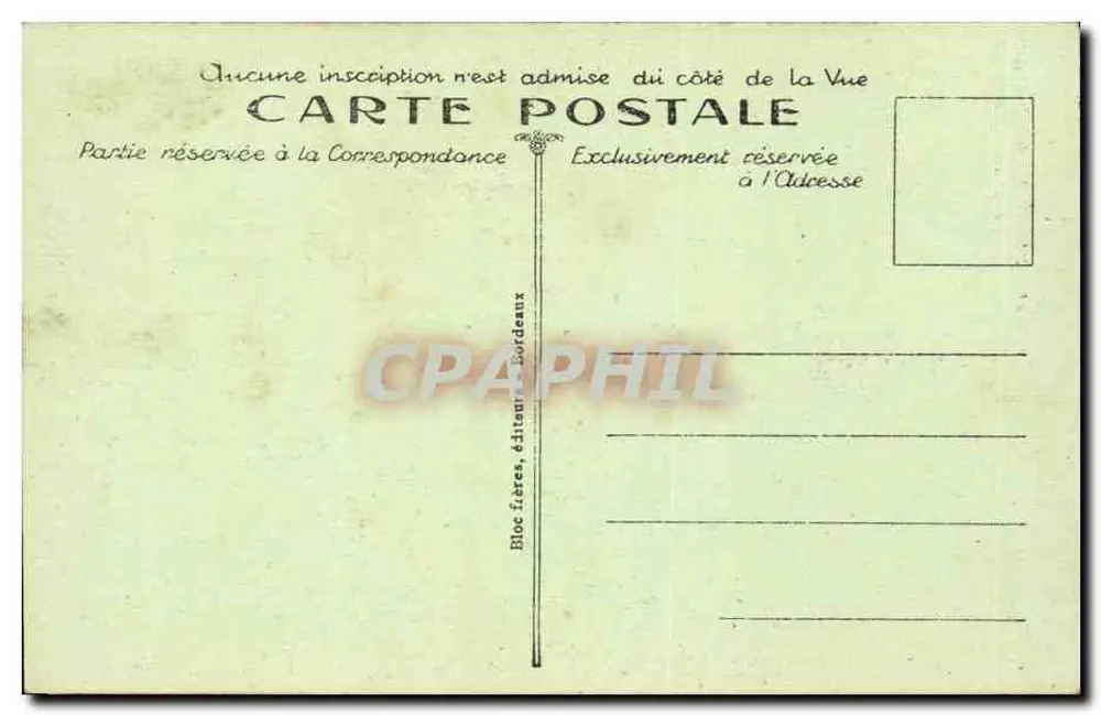 Bagnères-de-Bigorre — A Igreja — Bloc Frères, editores Bordeaux, n°49 - Verso