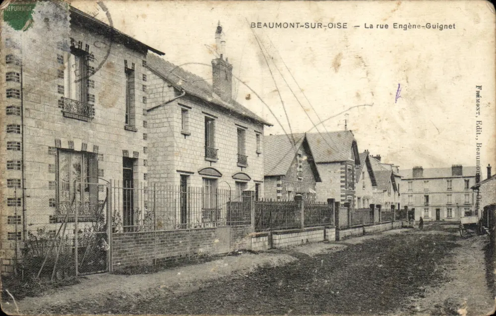 Beaumont-sur-Oise — A rua Engène-Guignet — F. Wawry Edit., Beaumont-sur-Oise - Frente