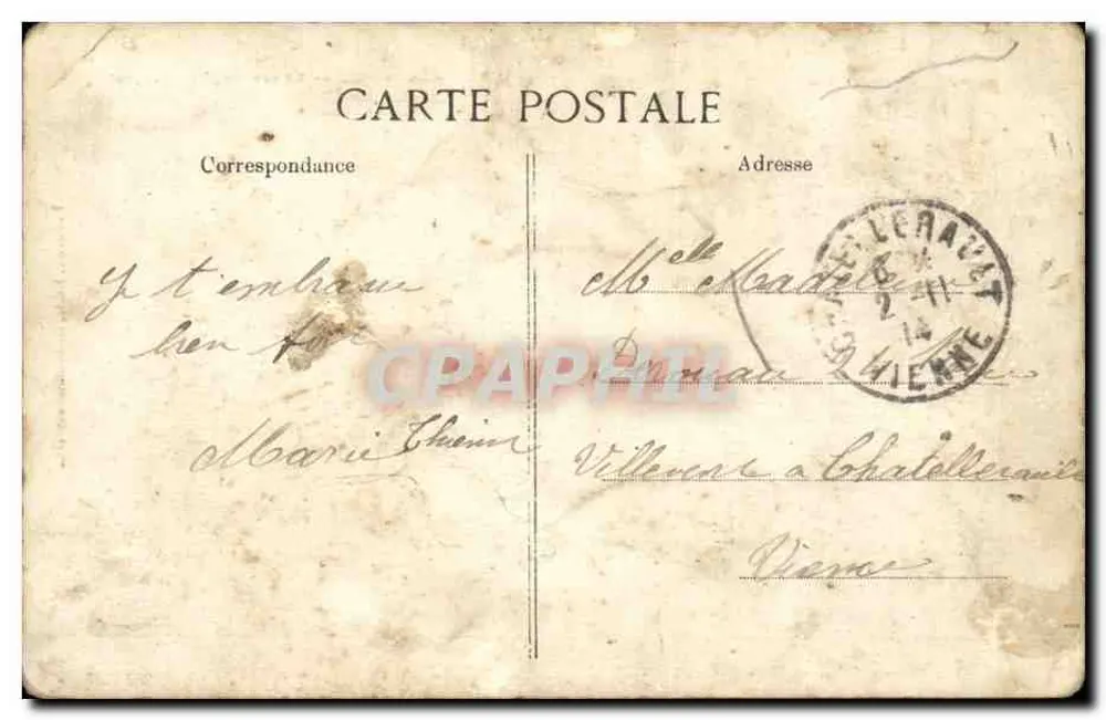 Beaumont-sur-Oise — A rua Engène-Guignet — F. Wawry Edit., Beaumont-sur-Oise - Verso