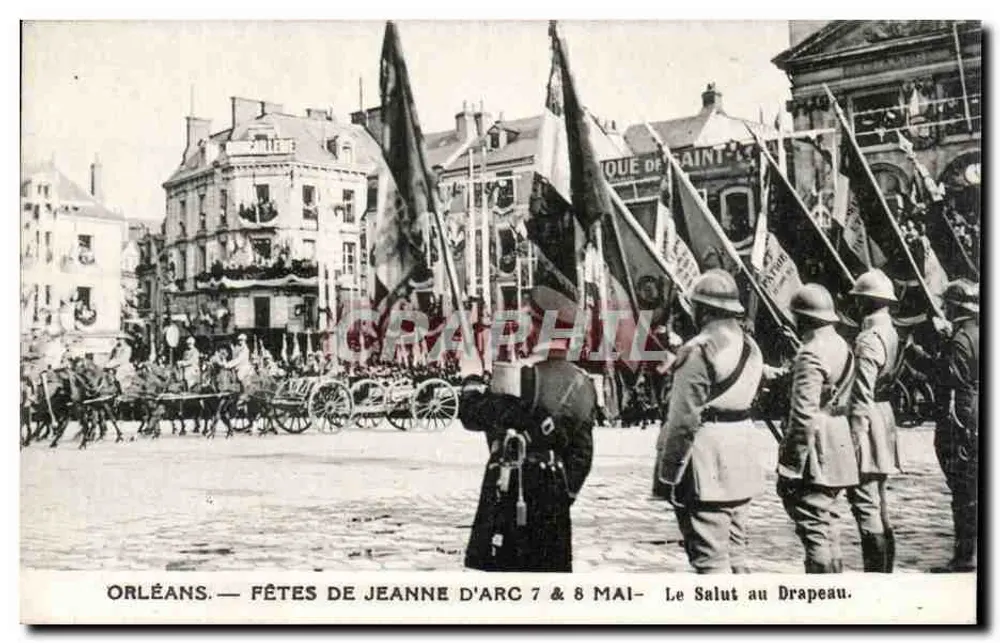 Orléans — Feste zu Ehren von Jeanne d'Arc 7. & 8. Mai — Der Gruß zum Fahnenmast - Vorderseite