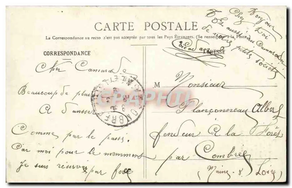 Frau im Bretonischen Kleid — Im süßen Land der Bretagne — A. Dudos, Nantes - Rückseite