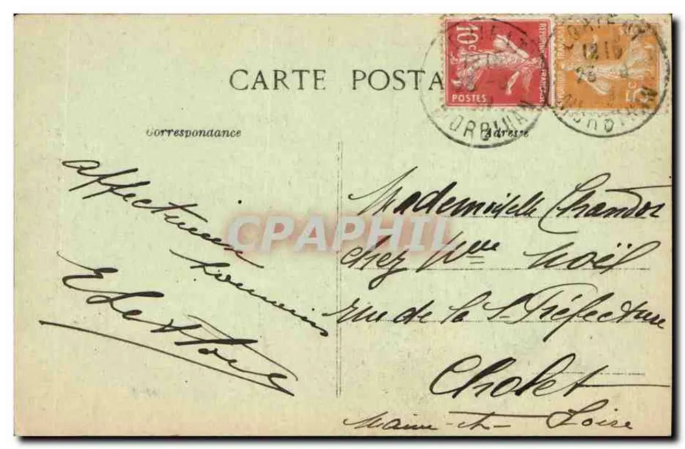 Kind im Bretonischen Kleid — Sammlung Villard, Quimper — n° 4618 - Rückseite