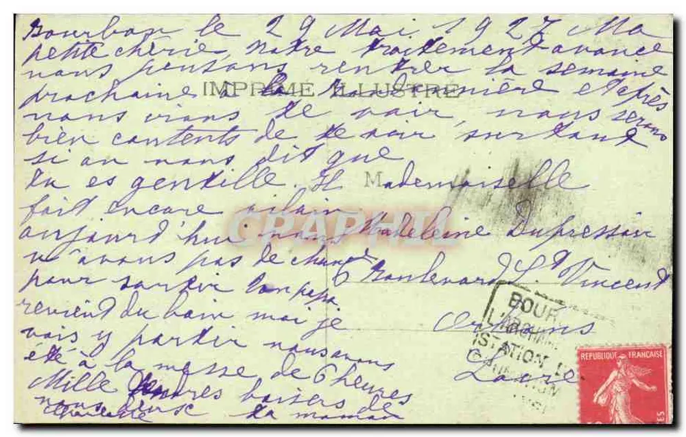 Os Adeus — Adeus, pequeno Pierre, que eu vou sentir falta de você — Bernard, Ed., Bourbon-L'Archambault - Verso