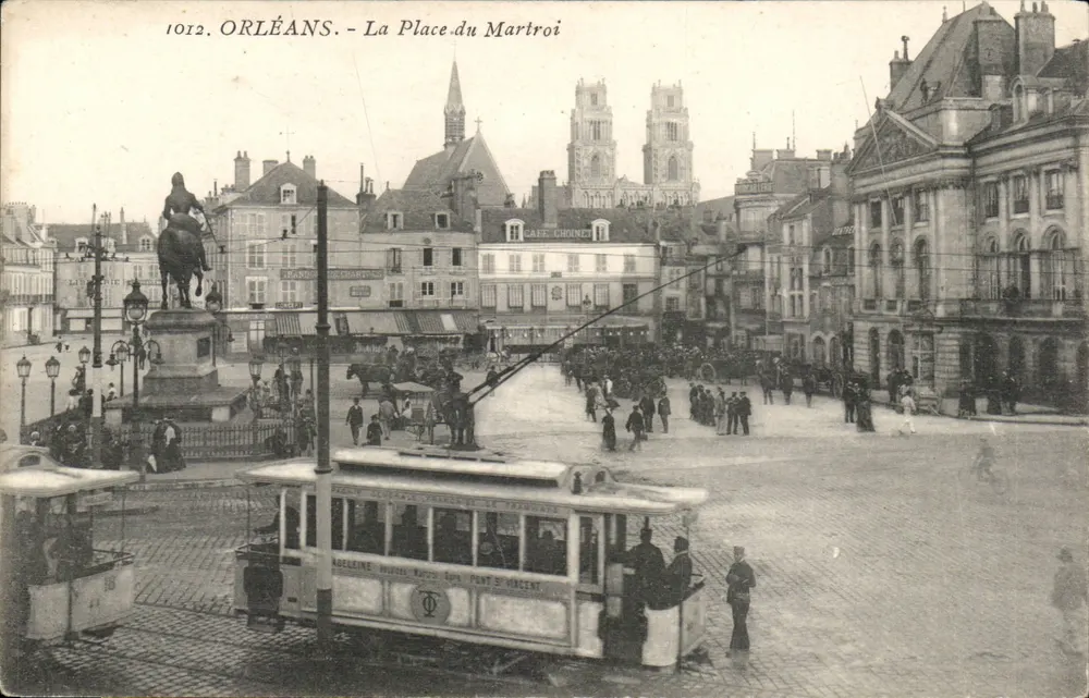 Orléans - A Praça do Martroi — editor anônimo, n° de série 1012 - Frente