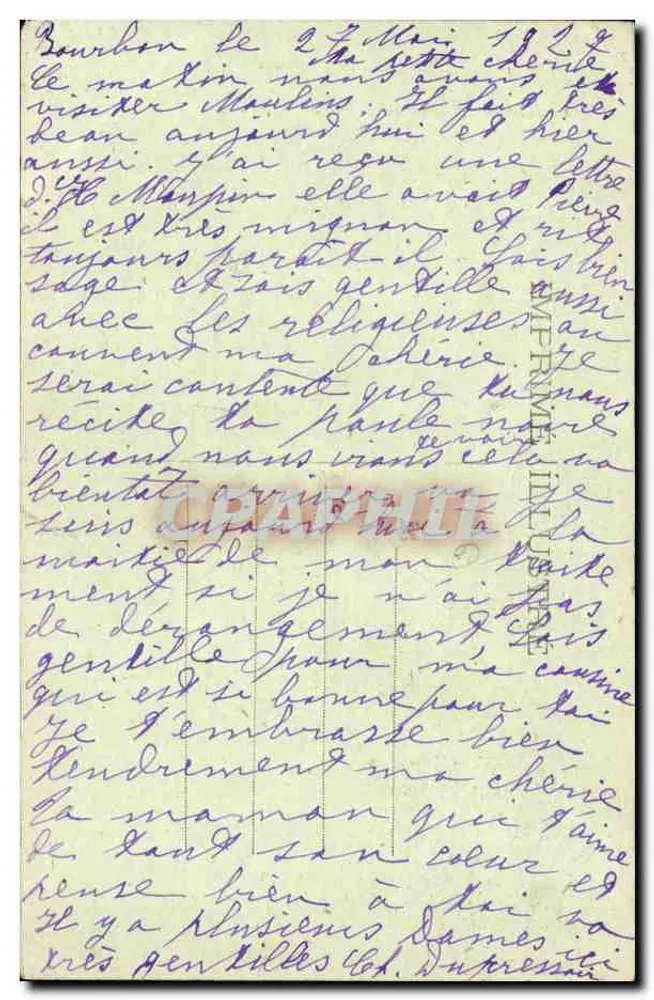 Eine Bourbonnaise — Bernard, Édit., Bourbon-L'Archambault — n° 6340 - Rückseite