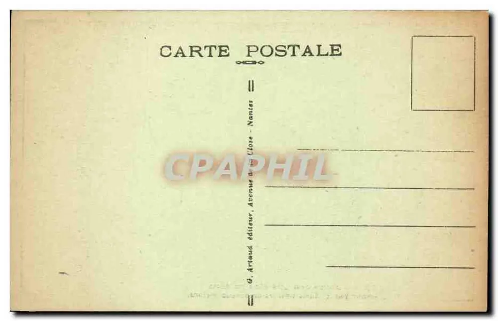 Antour des Lits clos bretons — L'amour pur et fidèle unit les amoureux bretons — G. Artaud, éditeur, Nantes - Rückseite