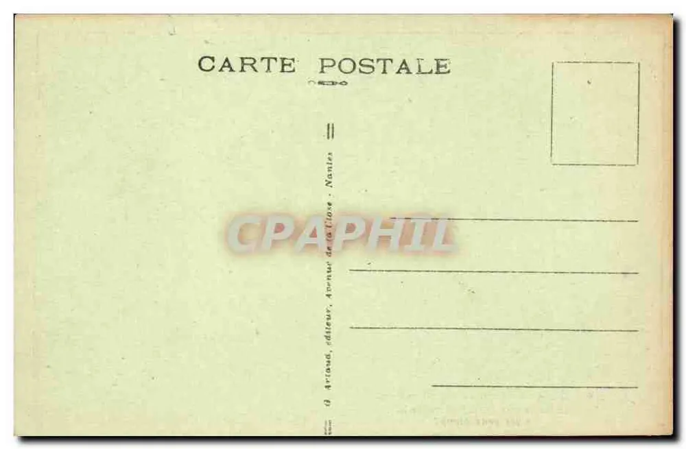 Um die geschlossenen Betten der Bretagne — Die Schönheit, mit der ich heimlich flirte. Blaue Augen! — Verlag A. Artaud, Nanciès - Rückseite