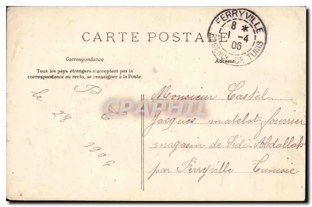 Frau im Bretonischen Kleid — April in der Bretagne — Sammlung Villain, Quimper - Rückseite