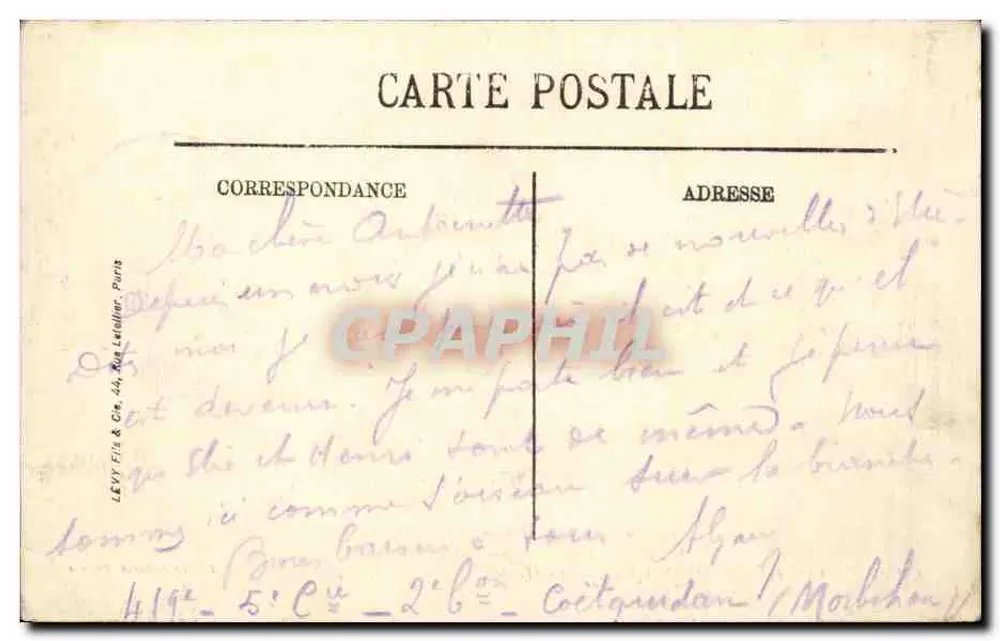 Camp de Coëtquidam (Morbihan) — Die Zelte — Edition V. Soral, Rennes - Rückseite