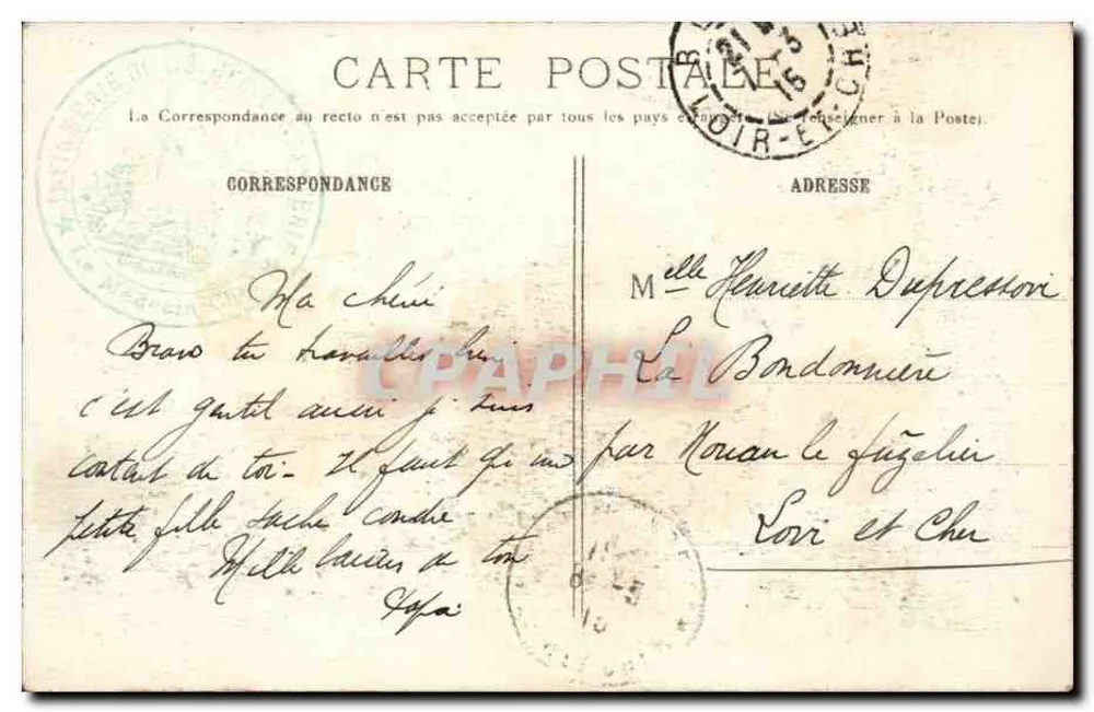 Deutsche Gefangene in den Straßen von Soissons — Der Krieg 1914-1915 — R.P. Paris n°148 - Rückseite