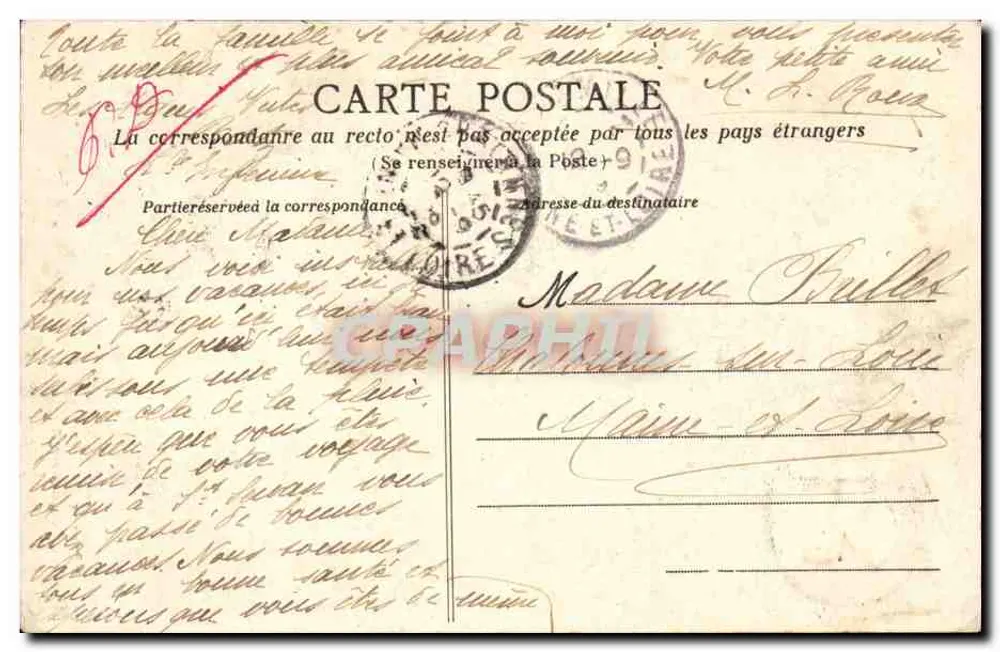 Frau im bretonischen Kleid — Spinnen mit einer Huppe — C.B.D. Pont-Aven, Concarneau, Bosporden - Rückseite