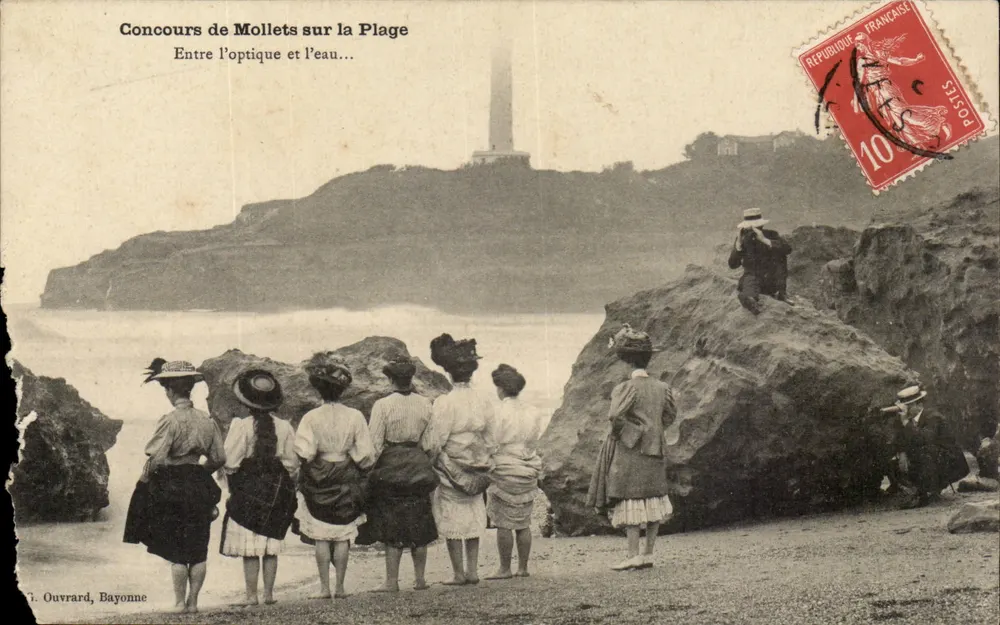 Mollets-Wettkampf am Strand — Zwischen Optik und Wasser... — G. Ouvrard, Bayonne - Vorderseite