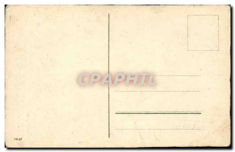 Três gatos — cena de família — editor não identificado, n° de série 1042 - Verso
