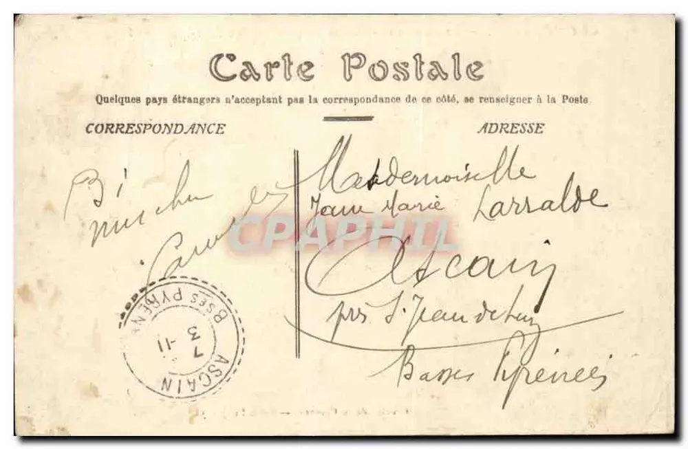 Courbevoie — Die Kasernen — Hauptgebäude und Hintergebäude — Édit. Ponjouly - Rückseite