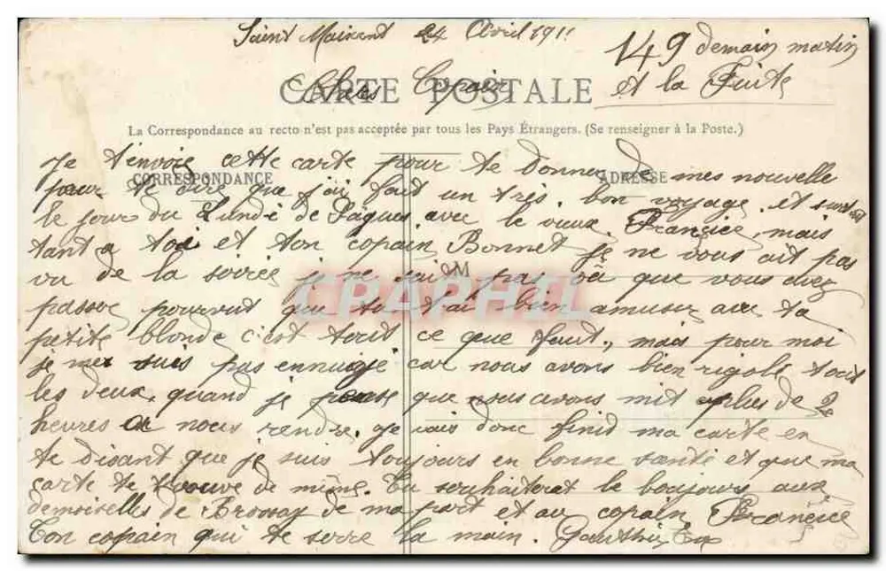 St-Maixent - Militaire Infanterie School — Collectie E. Blanchon - Achterkant
