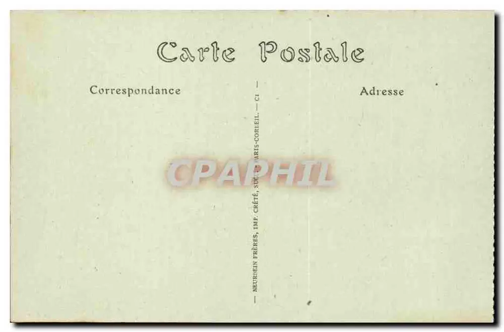 Coucy-le-Château — Das Hospiz und das Schloss — Aufnahme vom oberen Teil der Porte de Laon, 14. Januar 1916 — JND hot. - Rückseite