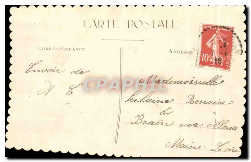 Arranjo de flores — Je porte bonheur, Bonne Année — editor não visível - Verso