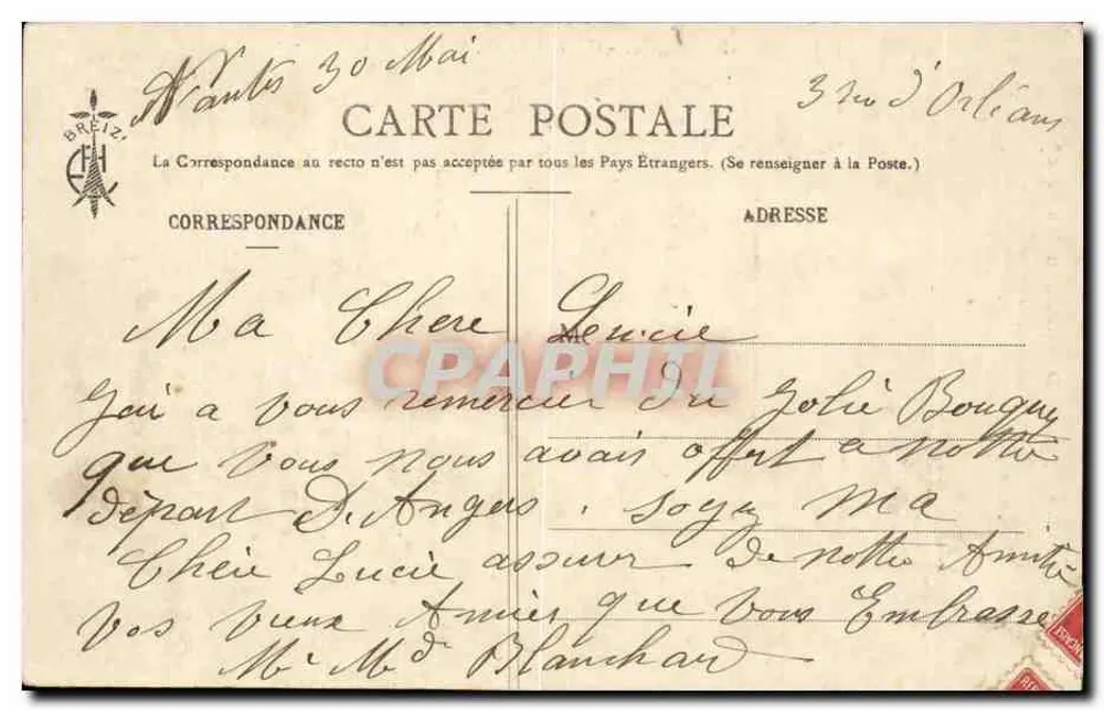 Bretagne - Nach der Preisverleihung - Col. E. Hamonic, St-Brieuc - Rückseite