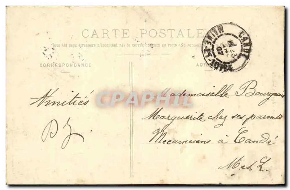 Zwei Kinder in traditioneller Kleidung — Nach dem Kampf — Sammlung H. Laurent, Port-Louis - Rückseite