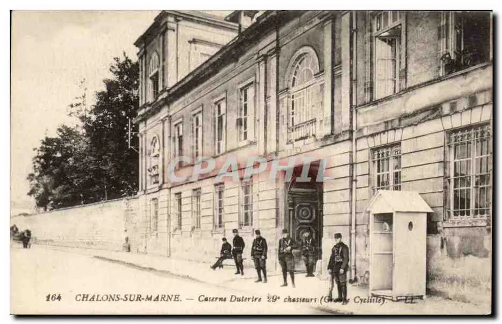 Châlons-sur-Marne — Quartel Duterrie 29º Caçadores (Grande Ciclista) — LL - Frente