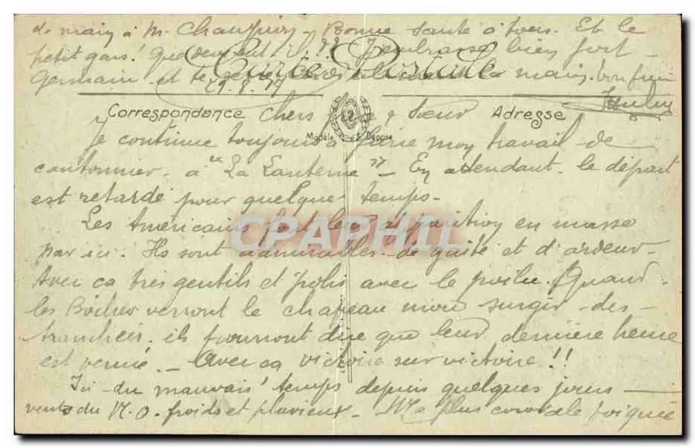 Châlons-sur-Marne — Quartel Duterrie 29º Caçadores (Grande Ciclista) — LL - Verso
