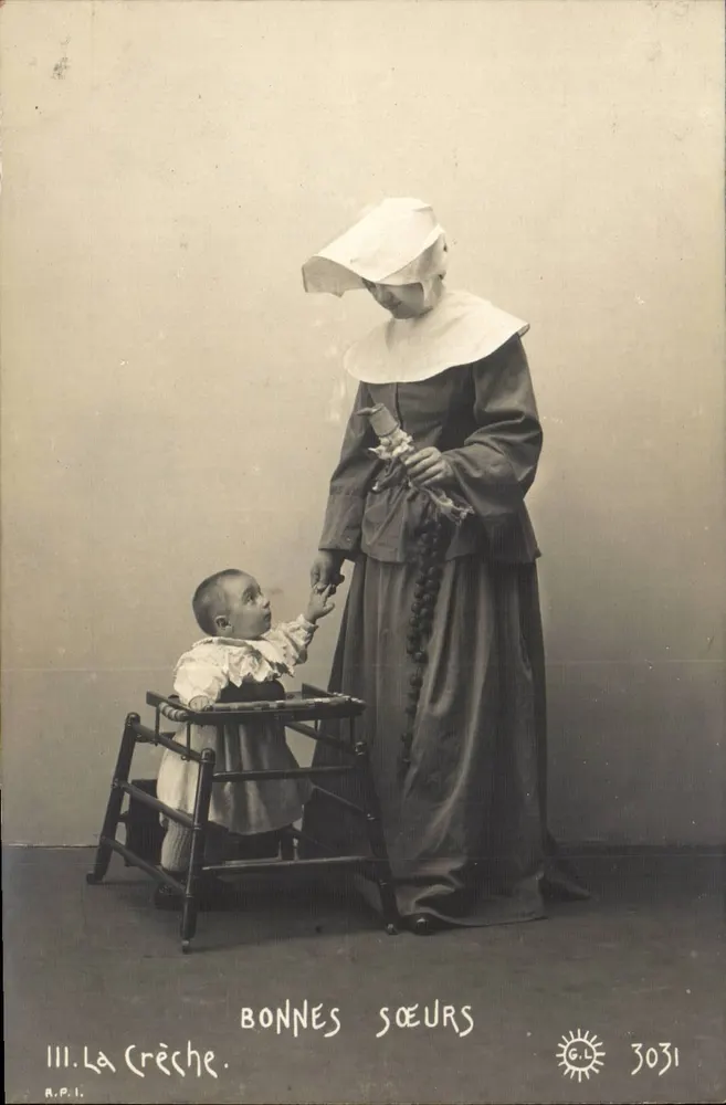 Schwester und Baby — Die Crèche — Gute Schwestern, G.L. 3031 - Vorderseite
