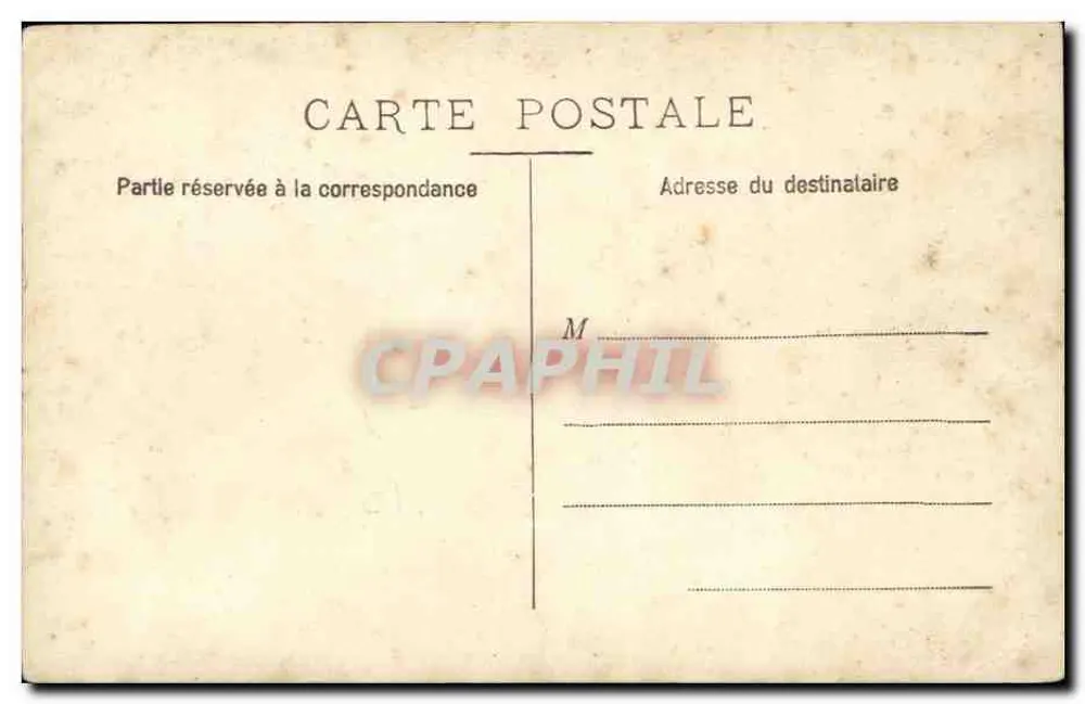 Homme au repos — scène de jardin — carte postale anonyme - Verso